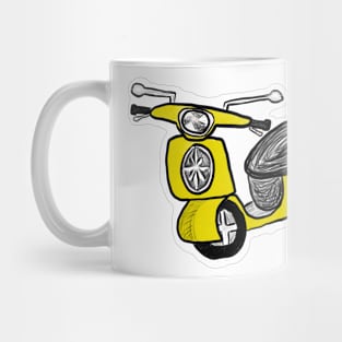 Yellow scooter Mug